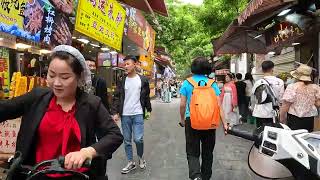 4K【热闹的回民街】步行西安街道，了解西安风土人情。Understand the customs of Xi'an.#西安#西安街景#西安市井生活#西安人文#西安老街道