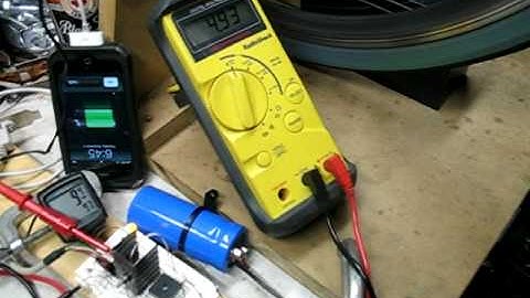 DIY dynamo hub USB charger 3 - measuring regulated 5vdc using dynamo hub