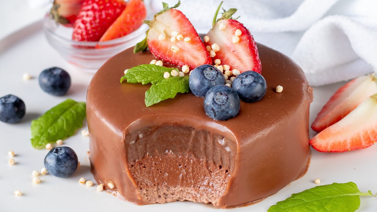 Chocolate Mousse Cake with Mirror Glaze | Dairy Free | ASMR - YouTube
