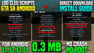 Download cleo scripts for gta sa android 11 to 14 | cleo cheats for gta sa android