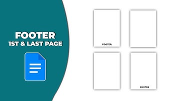 How to add footer only first and last page in Google Docs