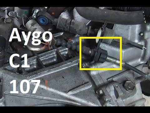 How To Unlock The Clutch Cable Adjustment Nut  - Toyota Aygo, Peugeot 107, Citroen C1