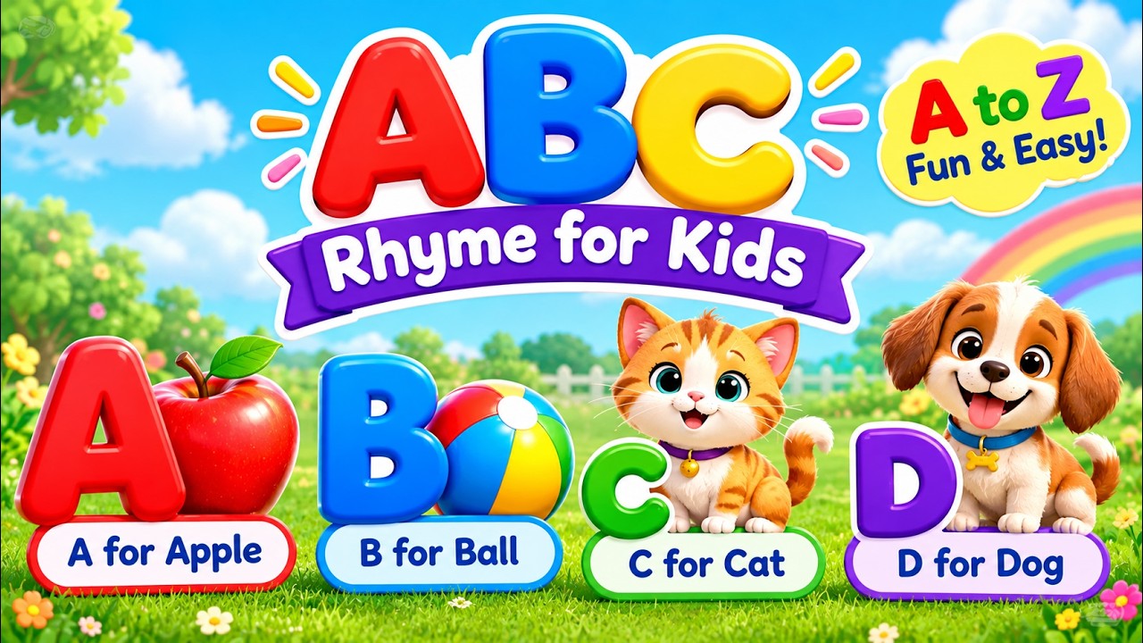 👉 ABC Song for Kids | Newborn Nursery Rhyme | A to Z Alphabet Rhyme ...