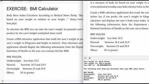 Swift Playground Project:  Calculate BMI