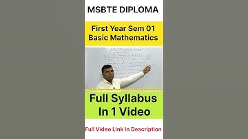🧮 K-Scheme Basic Maths Syllabus 2025 in 50 Sec | MSBTE Sem 01 🔥