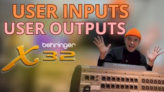 картинка: USER INPUT, USER OUT PATCH BEHRINGER X32. Назначение USER входов/выходов Behringer X32