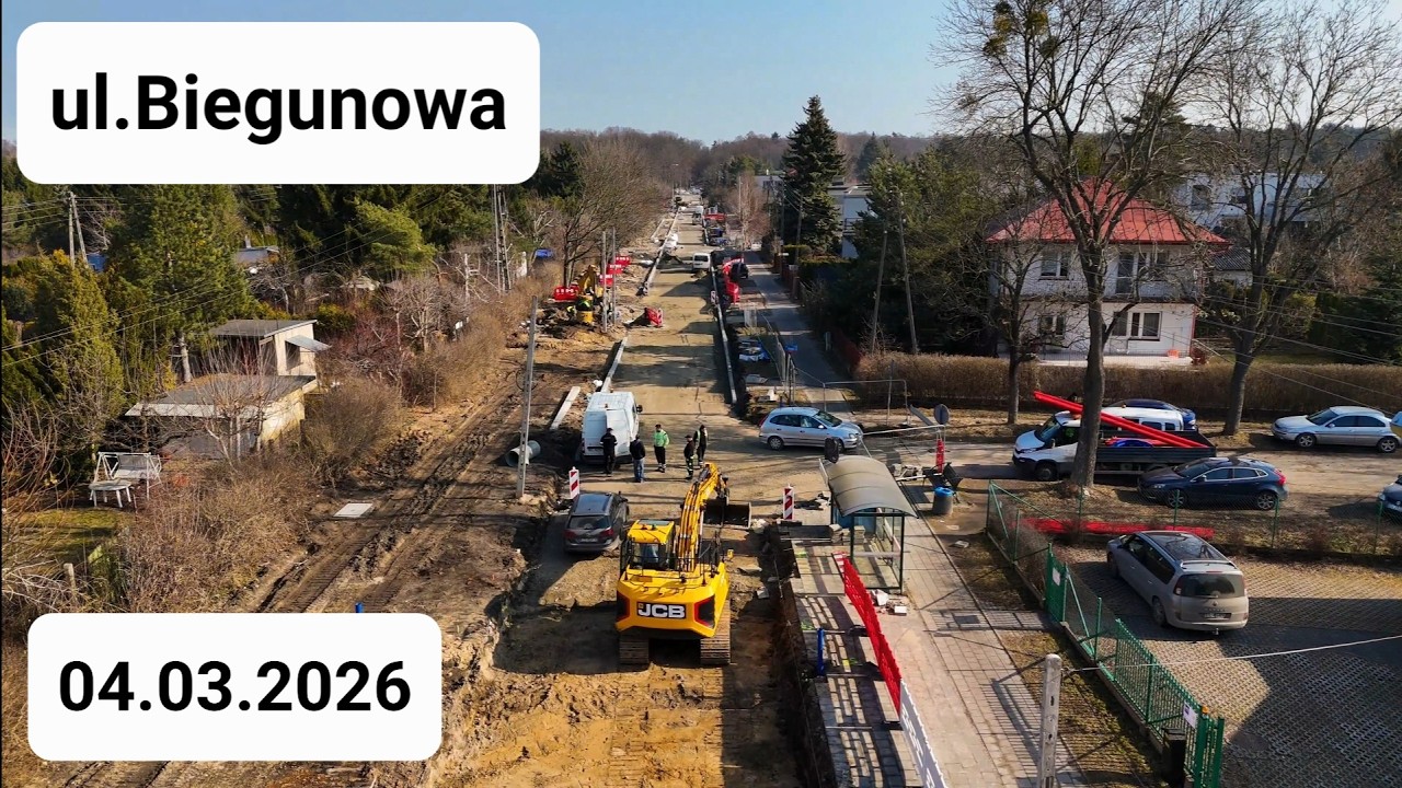 Przebudowa ul. Biegunowej, Miasto ŁÓDŹ w remoncie 04.03.2026