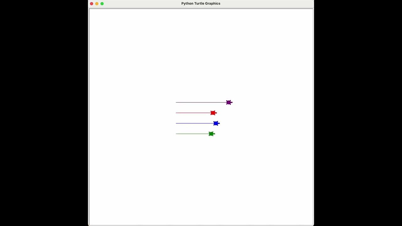 python turtle race 2 - YouTube