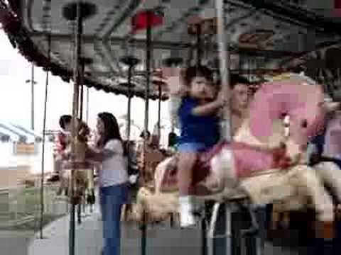 Miriam and Joshua on the Merry-go-round