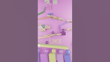 Satisfying Marble Run Animation | Blender #shorts  #satisfying #asmr