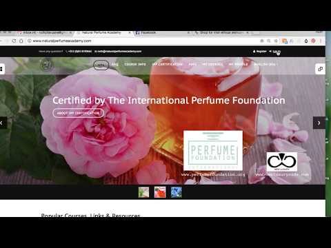 How to access and login to the Natural Perfume Academy Website