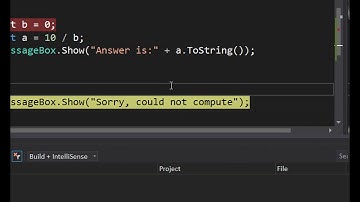 Exception Handling in C#