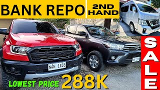 BILIHAN NG MURANG REPOSSESSED CARS UP TO 50% OFF (PICK-UP, SUV, VAN) | CHEAPEST REPO CARS IN MARKET