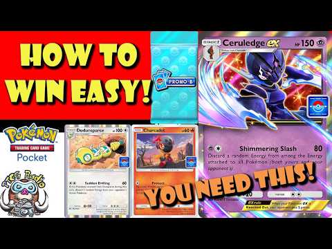 How to Win the Ceruledge ex Pokémon TCG Pocket Drop Event EASY! Best Decklists! (Pokemon TCG News)