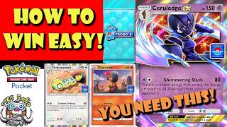 How to Win the Ceruledge ex Pokémon TCG Pocket Drop Event EASY! Best Decklists! (Pokemon TCG News)