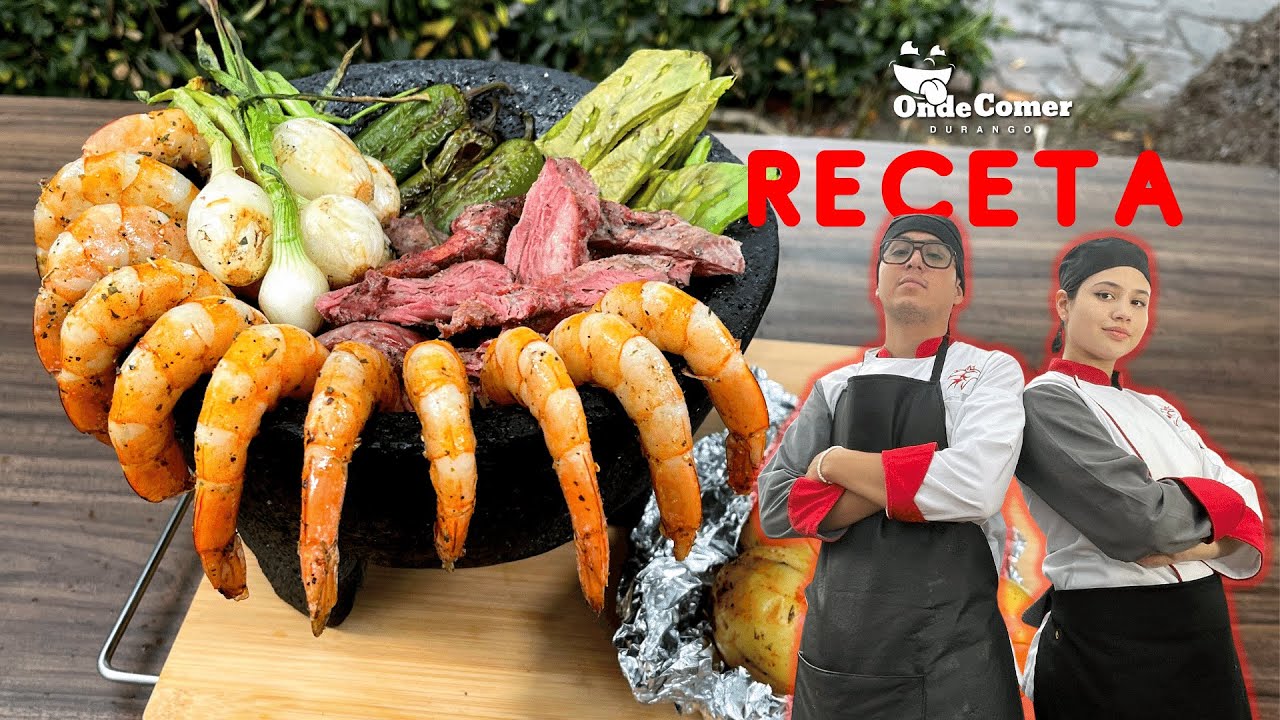 (Receta) Molcajete Mar Y Tierra Onde Comer Durango YouTube