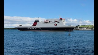 Ben My Chree Arriving Into Larne For Berthing Trials. 221025