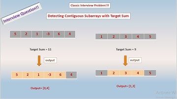 DSA Challenge #10: Detecting Contiguous Subarrays with Target Sum | Classic Interview Problem*** |