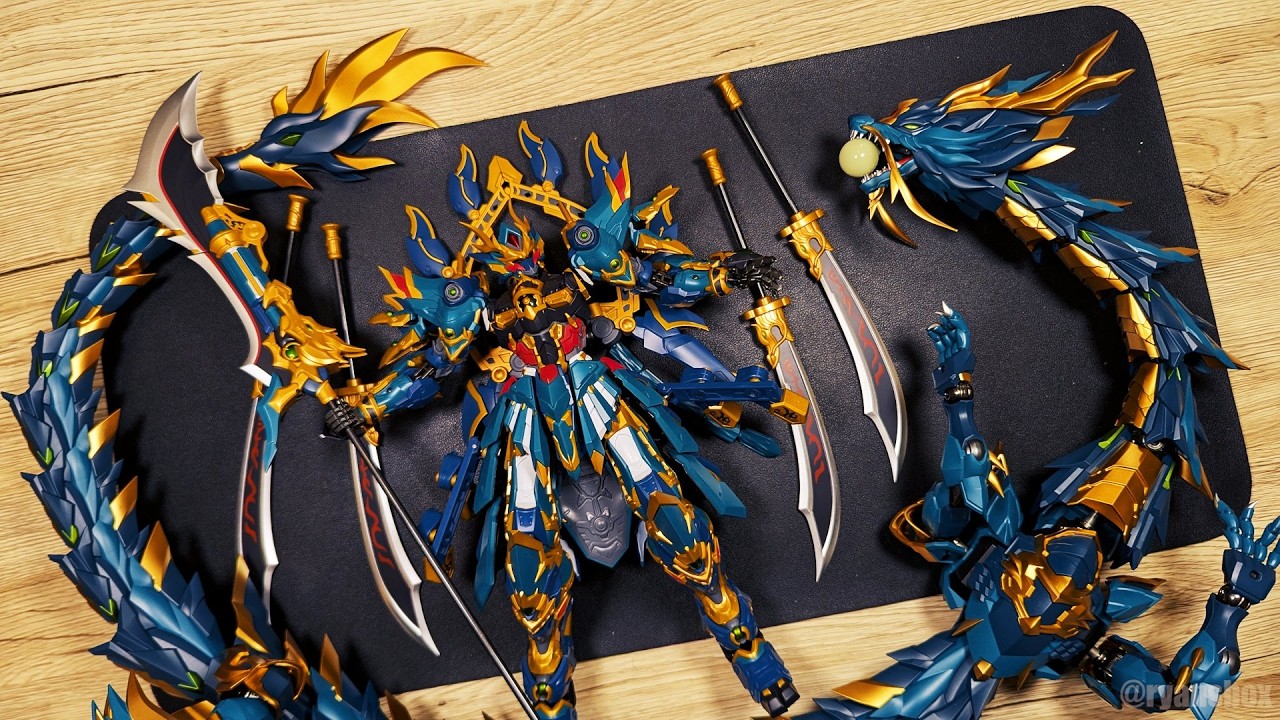 特撮 Azure in Action Azure Dragon metal frame Robot fighting ver. - YouTube
