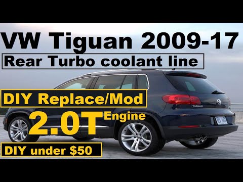VW  Audi 2.0T 2009 - 2017 Rear Turbo coolant hose. Fix Modify.