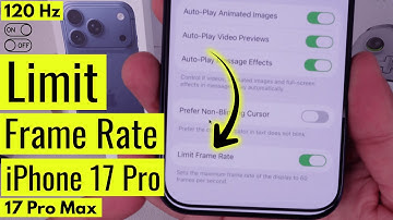 How To Turn ON/OFF 120Hz Refresh Rate On iPhone 17 Pro/17 Pro Max