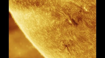 Solar surface and prominence time-lapse