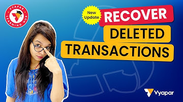 Recycle Bin se deleted transactions Restore kaise kare II By Vyapar II GST Billing Software