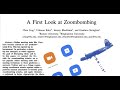 A First Look at Zoombombing