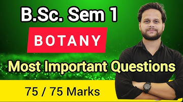 B.Sc Botany Sem 1 Important Questions Microbiology Plant Pathology #mjpru #universities #bsc #botany