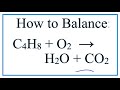 Balancing Combustion Reactions