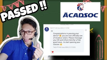 ACADSOC DEMO LESSON 2020 | PASSED! | ACTUAL LESSON MATERIAL AND REMARKS