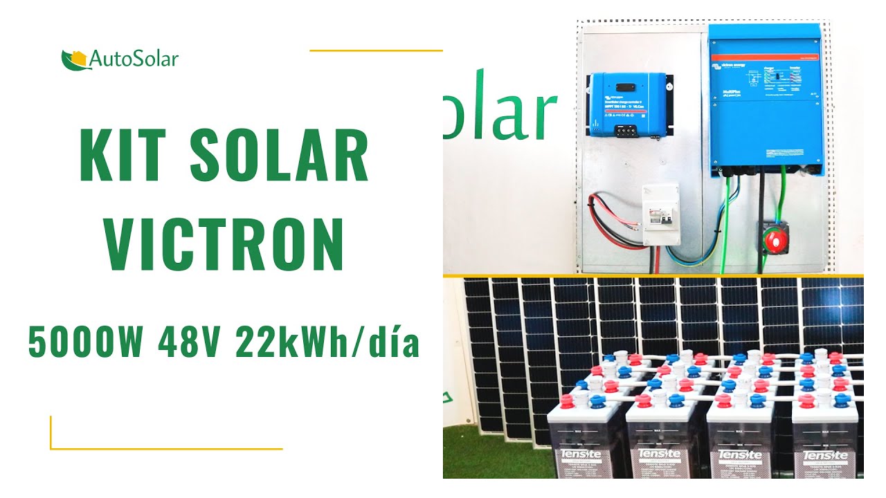Kit Solar 5000W 48V 22kWh/día | Victron Energy - YouTube