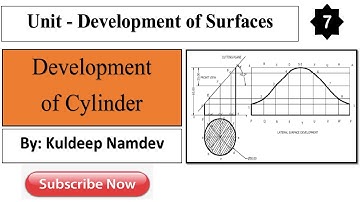 Development of surfaces(7)| Development of surfaces in engineering drawing | Development of cylinder