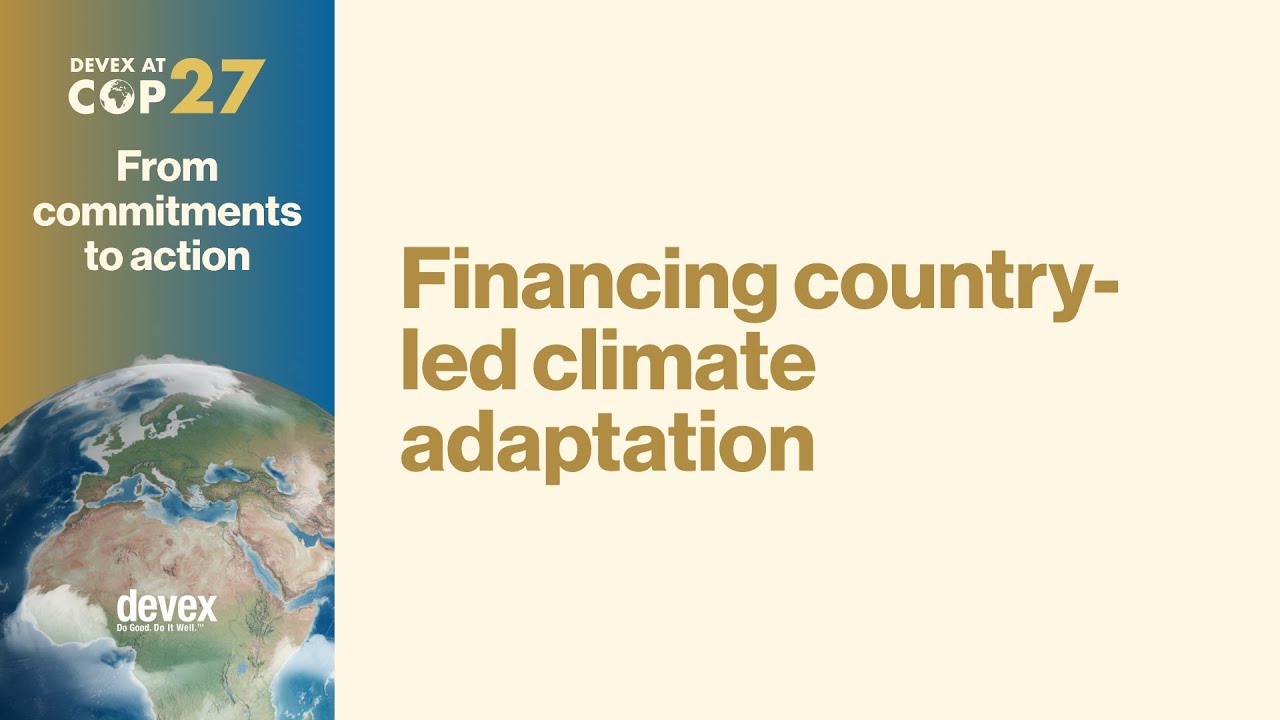 Financing country led climate adaptation