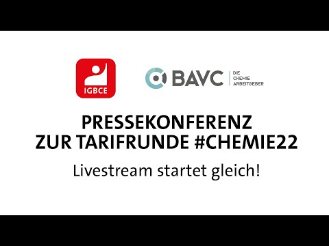 Pressekonferenz zur Tarifrunde Chemie 2022 von der 2. Bundesrunde in Wiesbaden