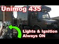 Unimog 435 lights and ignition always on fault finding and repair