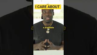 What I care about this as a trader