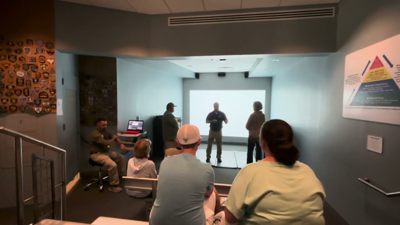 Training simulation for visitors at the National Law Enforcement Museum!