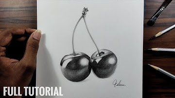 How to draw REALISTIC CHERRIES | #stepbystep #tutorial for #beginners