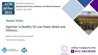 [Teaser] SigUnder: a Stealthy 5G Low Power Attack and Defenses