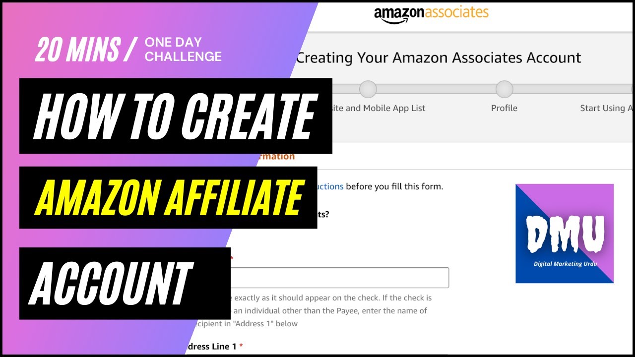 How to create Amazon affiliate account in Pakistan 2024 - YouTube