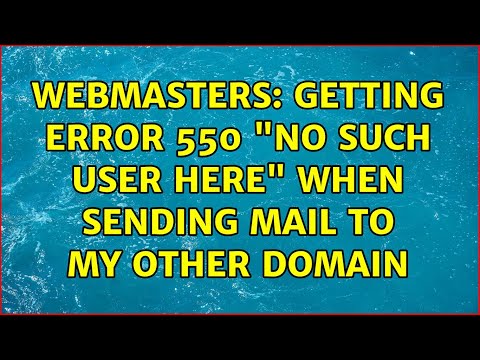 Webmasters: Getting Error 550 