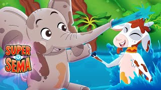 Tembo's Adventure PART 1: Baby Elephant becomes Best Friends with Baby Goat | Super Sema Stories