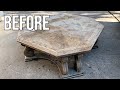 “BEFORE” and “AFTER” Thrifted Coffee Table Makeover