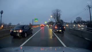 Driving to Green Brook, NJ in the rain via U.S. Route 22 (W) [4k]