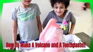 Easy Science Experiments for Kids Elephant Toothpaste and a homemade Volcano for Kids Fun.