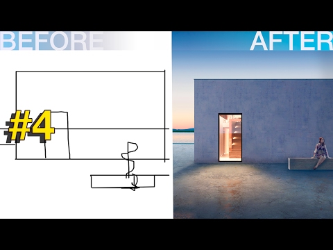 Photoshop Architecture Visualization # Minimalism in architecture