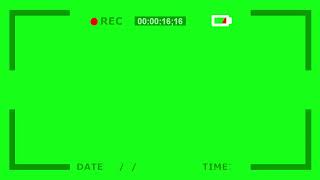 Rec Screen Recording Camera  Green Screen Overlay - No Copyright Footage