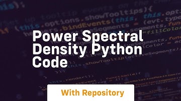 power spectral density python code
