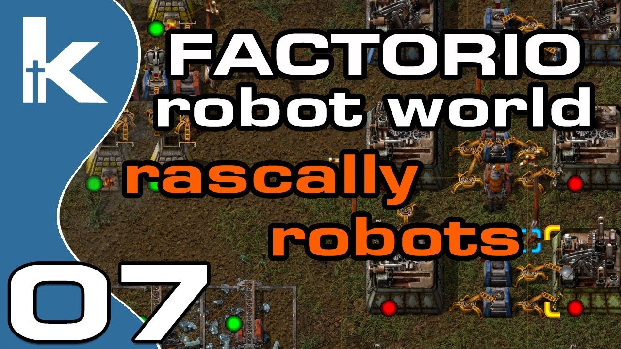 Factorio Rascally Robots | Robot World Mod Ep 7 - YouTube
